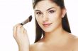 young woman with brush