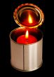 candle on a tin can
