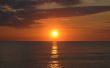Orange sunset over the sea