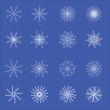 beautiful cold crystal snowflakes