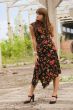 fashion girl in dress with flowers