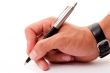 hand with pen