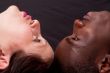 Two faces close up