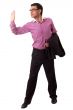 businessman standing against isolated white background