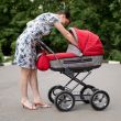 Woman with baby carriage