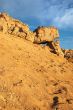 African landscape rock formations in a sand desert