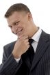 happy businessman looking at camera