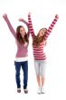 cute girls enjoying happiest movement