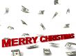 merry christmas text and dollars