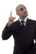 handsome young lawyer pointing