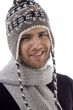 cool handsome guy wearing woolen cap