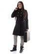 smart model busy on call and holding leather bag