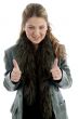 young smiling female with thumbs up