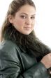 side pose of woman with stole and jacket