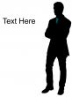 standing businessman with folded hands