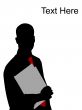 man holding folders