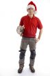 christmas hat wearing male standing with