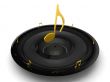 three dimensional musical notes