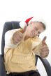 man showing both thumbs up