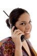 female talking on mobile