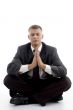 handsome service provider doing yoga