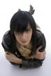 stylish female lying on floor