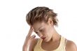 woman with a headache