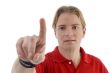man pointing with finger