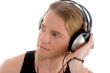 young male busy with headphones