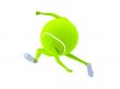 three dimensional tennis ball with hands and legs