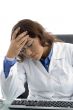 young doctor in tension