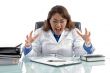 frustrated doctor in workplace