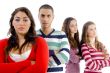 young friends with folded hands