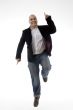 happy caucasian man enjoying dancing