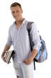 standing student wishing goodluck