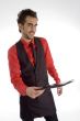 happy man holding bill folder