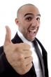 handsome young attorney with thumbs up