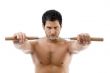 portrait of young man with nunchaku