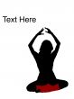 lady with raised arms