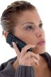 beautiful woman busy on phone