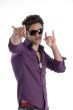 male showing hand gestures