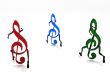 three dimensional musical notes