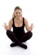 young girl doing yoga