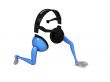side view of three dimensional running headphone