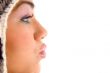woman in kissing pose