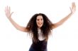 smiling woman doing dance