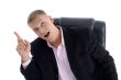 sitting manager indicating upward