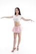 young woman posing with outstretched arms