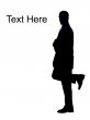 young businessman standing on one leg