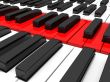 close up of piano keys